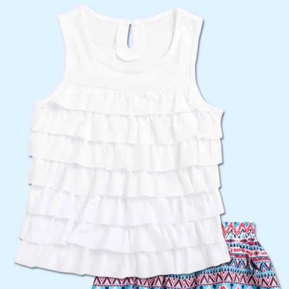 Matching Aztec Shorts/Ruffle Top